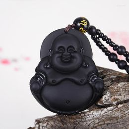 Pendant Necklaces Multiple Styles Can Choose Jewellery Ben Life Of The Natural Black Stone Maitreya Buddha Frosted Statue Female Necklace