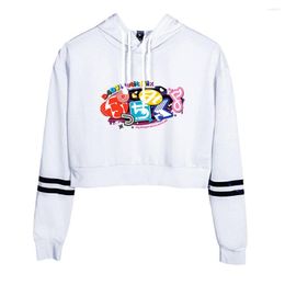 Men's Hoodies D4DJ All Mix 2D Print Umbilical Hooded Sweater Women Sexy K-pops Harajuku