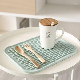 Table Runner Silicone Dish Drying Mat Heat Resistant Tableware Durable Cushion Pad Placemat Kitchen Accessories