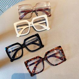 Sunglasses Big Square Anti Blue Light Glasses Women's 2023 Trend Computer Goggles Transparent Optical Spectacle Eyeglass