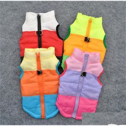 Dog Apparel Warm Clothes For Small Windproof Winter Pet Coat Jacket Padded Puppy Outfit Vest Yorkie Chihuahua Clothing Drop Delivery H Dh73B