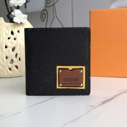 Fashion designer wallets luxury Damier Graphite short purse mens womens clutch bags Highs quality flower letter coin card holders 292d