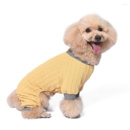 Dog Apparel Zippered Pyjamas 4Legged Pet Jumpsuit Winter Clothes For Small Dogs Puppy Cat Costume Chihuahua Yorkie Poodle Hoodies