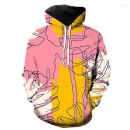 Men's Hoodies Graffiti Lines Anime Fashion Man Woman Children Streetwear Pullover Colorful Kids Sweatshirt Oversized Mans