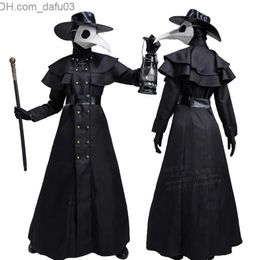 Theme Costume Halloween Mediaeval hooded robes Plague doctors come to wear masks and hats for men Monks role play Steampunk priests Horror Wizards cape corner Z230805