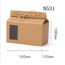 Tea Packaging Box Cardboard Kraft Paper Folded Food Nut Container Food Storage Standing Up Packing Bags Gift Wrap factory outlet