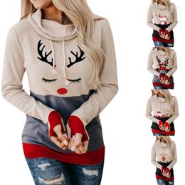 Women's Hoodies Womens Oversized Sweatshirts Christmas Hooded Pullover Tops Sweaters Casual Loose Fall Fashion Outfits Clothes N7YE