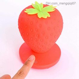 Lamps Shades Night Lights Touch Dimmable LED Light Silicone Strawberry Nightlight USB Bedside Lamp For Baby Bedroom Decoration Z230809