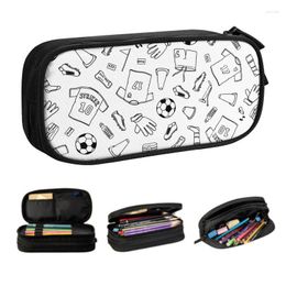 Kawaii Football Soccer Sport Pencil Case For Girl Boy Big Capacity Bag Stationery