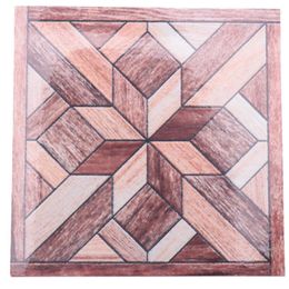 Wall Stickers 20Pcs Wood Grain Pattern Tile Sticker Self Adhesive Tiles Art Diagonal 3D Floor For Bathroom Kitchen Decor