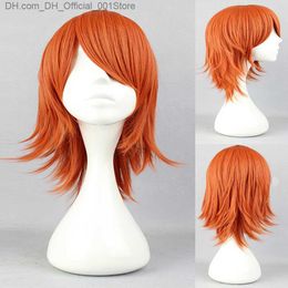 Synthetic Wigs One piece Nami role-playing wig synthetic short wig orange hair party fluffy female wig female wig Halloween costume Z230805