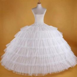 Women White Petticoats Super Puffy Ball Gown Slip Underskirt Wedding Formal Dress Drawstring 7 Hoops Long Crinoline Custom Made W292S