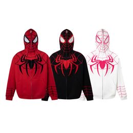 Autunm Beyaz Tasarımcı Kadın Hoodie Moda Trend Baskı Süpermen Örümcek Kapşonlu Adam Genç Siyah Sweatshirts XL