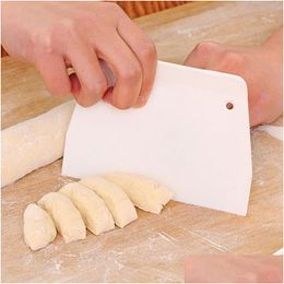 Baking Pastry Tools Cream Smooth Cake Spata Dough Scraper Kitchen Butter Knife Cutter 13X9Cm Drop Delivery Home Garden Dining Bar Ba Dhfpt