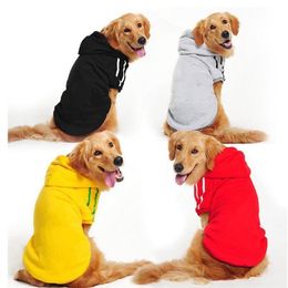 Winter Warm Large Dog Clothes Hoodie Coat Sweater For Dogs Pet Golden Retriever Labrador Alaskan Apparel253j