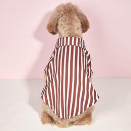 Dog Apparel Pet T-Shirt British Style Comfortable Casual Wear Short Sleeve Shirt Puppy Supplies