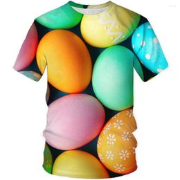 Men's T Shirts Summer Fashion Men/Women 3D Shirt Easter Egg Print T-Shirt Male Short Sleeve Harajuku Style Tshirt Streetwear Clothes Tops