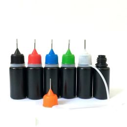 wholesale Black Colour Needle Bottle E Liquid 5ml 10ml 30ml Empty Soft Plastic Filling Bottles LDPE Squeezable Dropper Needle-Tip Juice LL