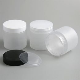 6 66 oz Frost Large Refillable PET Plastic jar with plastic cap 200ml 200cc Empty Cosmetic Containers pot Shampoo Jars 20pcs308C