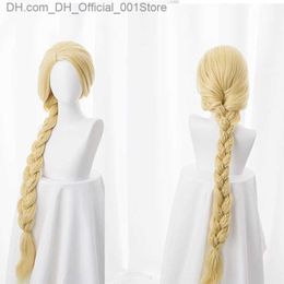 Synthetic Wigs JOY BEAUTY Entangled Princess 120cm 47 "Straight Blond Super Long Role Playing Wig Long Hair Princess Synthetic Hair Animation Wig+Wig Hat Z230805