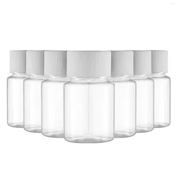 Storage Bottles 10 Pcs Organizer Plastic Liquids Clear Containers Empty Small Lids Travel