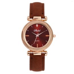 Wristwatches Sdotter Selling Fashion Star Sparkly Sanded Leather Watches Girl Ladies Quartz