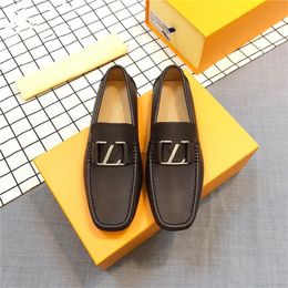 84 model L brands Genuine Leather Men Casual Shoes Luxury Brand Italian Men Loafers Moccasins Breathable Slip on Black Driving Shoes Plus Size 38-46