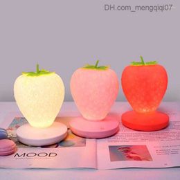 Lamps Shades Night Lights Touch Dimmable LED Light Silicone Strawberry Nightlight USB Bedside Lamp For Baby Bedroom Decoration Z230805