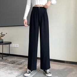 Women's Pants Casual High Waist Loose Wide Leg Women Spring Summer Female Black Suits Ladies Trousers