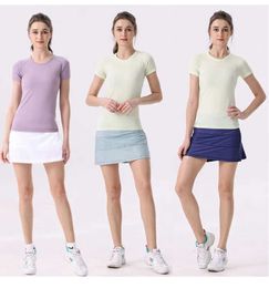 Tennis Skirts Pleated Yoga Skirt Gym Clothes Women Running 2023 New Fitness Golf Pants Shorts Sports Back Waist Pocket Zipper