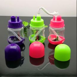 2023 Coloured plastic mini water pipe Glass Bongs Glass Smoking Pipes Rig Glass Bowls Oil Burn