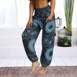 Womens Loose Yoga Pants Floral Print Wide Leg Trousers Long Stretch Palazzo Sweatpantsharlan