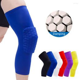 Knee Pads Basketball Volleyball Honeycomb Long Compression Leg Sleeve Sports Men Elastic Support Brace