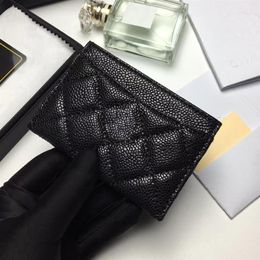 Luxury Designer Caviar Card Holder Genuine Leather Purse Womens Fashion Coin Purses Mens Credit Cards Wallet Bag Travel Documents 218O