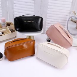 Cosmetic Bag Pu Bag Women's Large Capacity Portable Cosmetic Case Travel Toiletry Bag Cosmetic Storage Bag