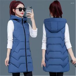 Women's Vests Sleeveless Vest Short Down Jacket Solid Korea Hooded Padded Loose Female 2023 Ladies Fashion Casual Autumn Coat Y