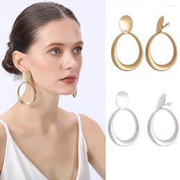Backs Earrings Kaseakia Clip On Big Large Hoop Dangle Drop Statement Metal For Women Mother Wife In Birthday Party And Daily Wear