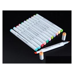 Markers Wholesale The Second Generation Finecolour Marker Pens Pen Sketch Hand-Painted Art Painting 160Colors For Chose With Gift Ba Dh7Iy