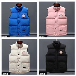Men's Vests Puffer Vest Mens Puffer Jacket Designer Europe and America Autumn Winter Down Cotton Men Women Thickened Warm Cold Plus Size Couple L2