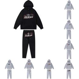 hoodie Trapstar full tracksuit rainbow towel embroidery decoding hooded sportswear men and women suit zipper trousers EU Leisure trend 669ess