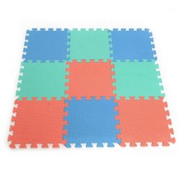 3 Color 9pcs 28 5 28 5 0 7CM EVA Soft Foam Interlocking Exercise Gym Floor Play Mats Rug Protective Tile Flooring Carpet1226R