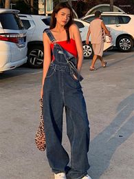 Jeans da donna 2023 Y2K Tuta moda coreana Donna Denim Autunno Pantaloni larghi larghi larghi Pantaloni larghi blu femminili vintage