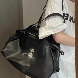 Mid-Ancient Big Saturn Soft Leather Tote Hobo Bags Large Capacity One-Shoulder Portable Black Silver Niche Underarm Bag