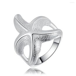 Wedding Rings Beautiful Large Starfish Silver Colour Ring Fashion Jewellery Charm Women Nice Cute Gift