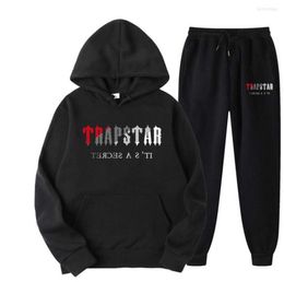 Men's Tracksuits FW22 Men Women Tracksuit Brand Printed Streetwear Sportswear WarmTwo Pieces Set Hoodie Pants Jogging Hooded Leisure trend 654ess