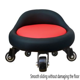 Other Household Sundries Salon Furniture Pedicure Chair Low Stool Pulley Movable Small Round Floor Cleaning Massage Flower Pot Rack 230804