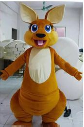 Halloween Cute kangaroo Mascot Costume High Quality Customize Cartoon animal Plush Anime theme character Adult Size Christmas Carnival fancy dress