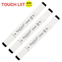 Markers Touchliit 0 Colourless Blender Alcohol Art 120 Black Colour Sketch Marker Drawing Animation Manga Dual Graphic Pens 230804