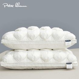 Peter Khanun 48 74cm Luxury 3D Style Rectangle White Goose Feather Down Pillows Down-proof 100% Cotton Bedding Pillow 063 210831249V