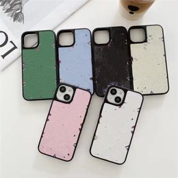 Designer Fashion Phone Cases For IPhone 14 14Pro Max 14pro 14plus 13promax 13pro 13 12 12Pro Max Color Flower Letters luxury pu leather shock-proof case Cover